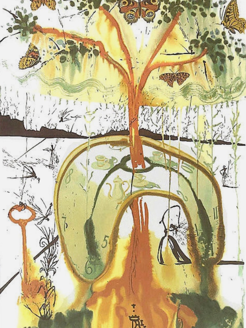 Salvador Dali Canvas Print Alice in Wonderland 3/13. 30x40cms